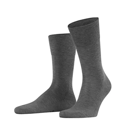 Imagen de FALKE Tiago M SO algodón fil d&#039;Écosse sostenible unicolor 1 par, Calcetines Hombre, Gris (Steel Melange 3165) nuevo ecológico, 43 44