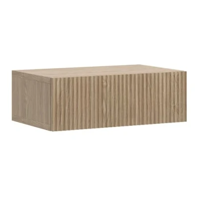 Imagen de Selsey Mesita Colgante con cajón de laminillas 50 x 17 cm Mesa Noche Roble engrasado Nolie, Talla única