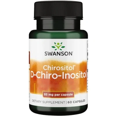 Imagen de Swanson, D Chiro Inositol, 85mg, 60 Cápsulas, Probado en Laboratorio, Sin Soja, Gluten, No GMO