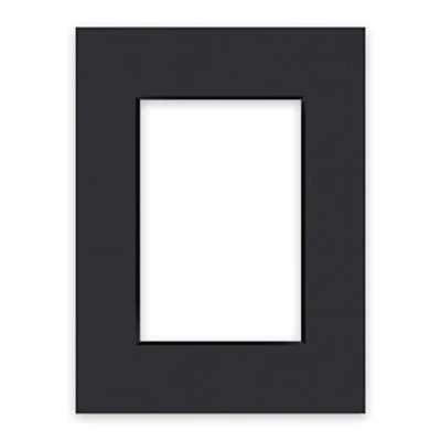 Imagen de nielsen Conservation Passepartout 1,5 mm, tamaño Exterior 18x24 cm para Cuadros 10x15 cm, Negro Liso