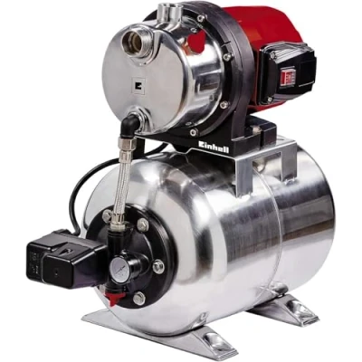 Imagen de Einhell GC WW 1250 NN Grupo de Presión con Hidrobox (1200 W, 5000 L / h Tasa suministro máx., entrega máxima 5 bar, interruptor presión, manómetro, contenedor 20 L)