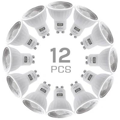 Imagen de SINCELIGHT GU10 Bombilla LED 100 Reflector, 6W, RA≈92, Blanco Neutral 4000K, No regulable, 550 Lúmenes Equivalente a 50W Halógeno, Paquete de 12