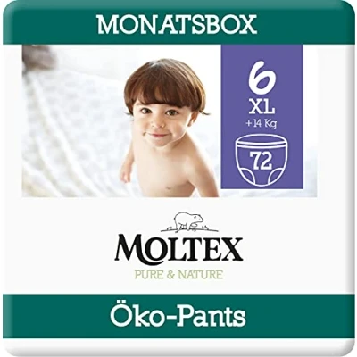 Imagen de Moltex Pure &amp; Nature Pants Ecológicos Talla 6 (+14 Kg) 72 (4 Bolsas De 18 Unds)
