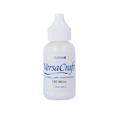 Imagen de Tinta VERSACRAFT para textil color blanco recarga 30ml. Bote cánula