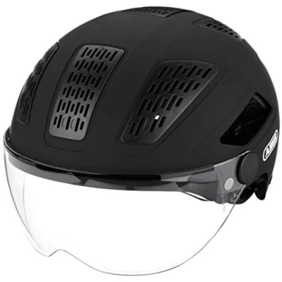 Imagen de ABUS casco urbano Hyban 2.0 ACE de bicicleta con visera, ligero y carcasa dura ABS para hombres mujeres negro (velvet black), talla L