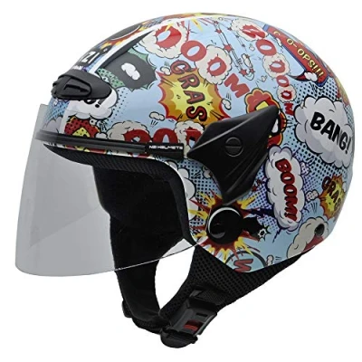 Imagen de NZI 050269G710 Helix Jr Graphics Boom Casco de Moto, Talla 52 53