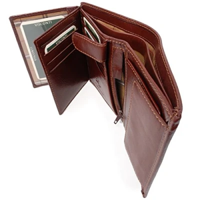 Imagen de VISCONTI Milan MZ3 Cartera Cuero Hunter Marrón RFID