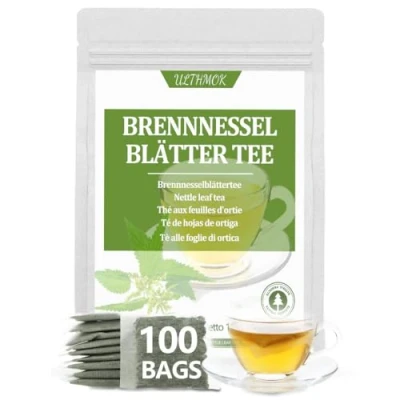 Imagen de Té de Ortiga Infusión Hoja Hierbas 100% natural, sin cafeína ni aditivos (100 bolsas)