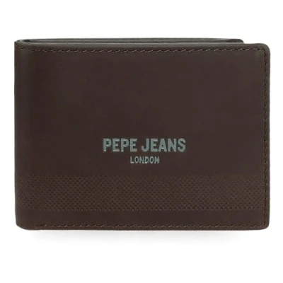 Imagen de Pepe Jeans Deep Cartera Horizontal con Monedero Marrón 11x8x1 cms Piel by Joumma Bags