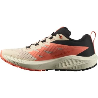Imagen de Salomon Mujer Sense Ride 5 Blanco Tierno, Zapatos de Senderismo Versátiles para Mayor Comodidad, Zapatillas Excursiones y Correr en Senderos Aventuras al Aire Libre, 38 EU