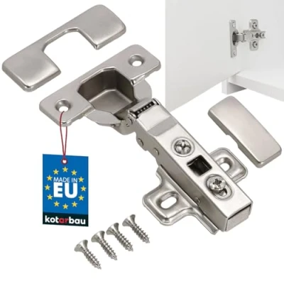 Imagen de KOTARBAU® Bisagra de cazoleta recta, Bisagras hidráulicas, para muebles, cierre suave, invisibles armarios, Apertura 102