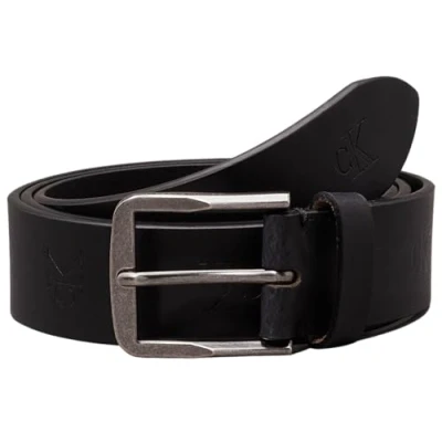 Imagen de Calvin Klein Jeans Cinturón de Piel para Hombre Classic Flat Lthr Belt 35Mm Aop, Negro (Allover Print), 105 cm