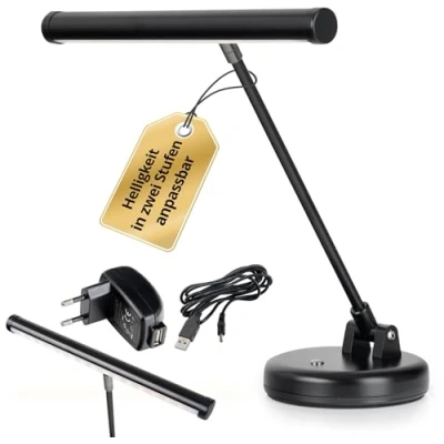 Imagen de Showlite 32353 Lámpara de piano LED, color negro