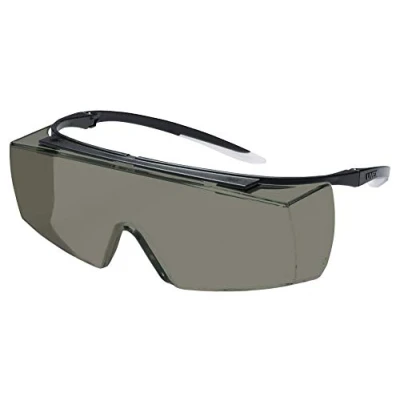 Imagen de Uvex Super F OTG Supravision Sapphire Gafas protectoras de color negro y blanco