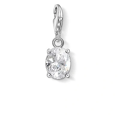 Imagen de Thomas Sabo Colgante con Piedra Preciosa/Perla, Abalorio Circular Blanca