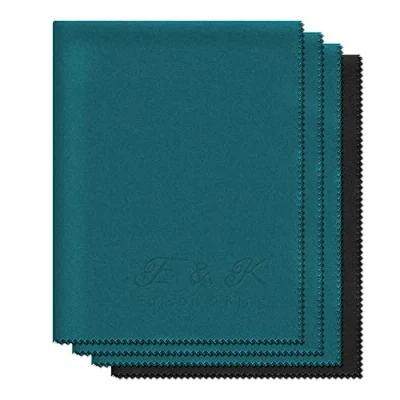 Imagen de Gamuza Limpia Gafas Grande Paquete múltiple (40x30cm) Toallitas Microfibra (Verde Azulado)