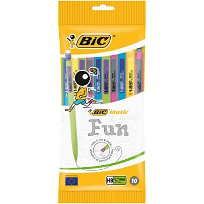 Imagen de BIC Matic Fun Portaminas (0,7 mm, HB, colores surtidos, bolsa de 10 unidades)