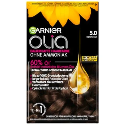 Imagen de Garnier Olia Haar Coloration/coloración para cabello, contiene 60% de aceites florales mayor intensidad color sin amoniaco 3 x 1 unidad