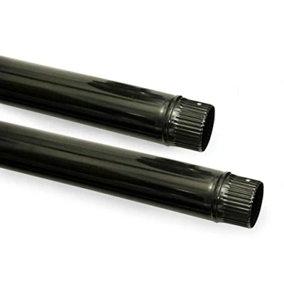 Imagen de S&amp;M 485008 Tubería en color negro vitrificada a 900C Ø100 mm 1 metro para conductos de estufas y chimeneas