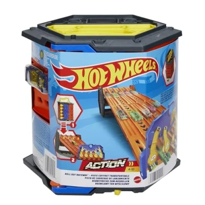Imagen de Hot Wheels Action Pista para coches de juguete portátil, incluye 1 vehículo (Mattel HGK41)