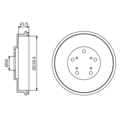 Imagen de BOSCH 0 986 477 231 Tambor de Freno 269 Eje trasero SUBARU: Forester I