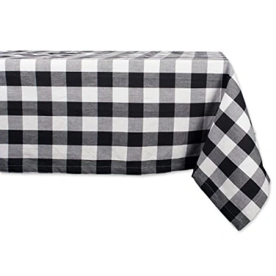 Imagen de DII Colección Buffalo Check Mantel clásico de Granja, Algodón, Blanco y Negro, Tablecloth, 60x104