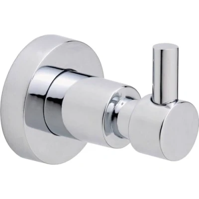 Imagen de tesa Loxx Percha de pared para baño, metal brillante cromado, autoadhesiva, tecnología adhesiva montaje, 55 x 50 68 mm