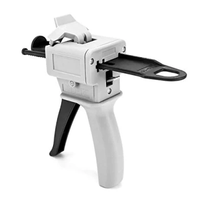 Imagen de QWORK pistola dispensadora, de pegamento epoxi AB 50 ml, dispensadora mezcla, mezclado relación 10:1, Extensión Mango