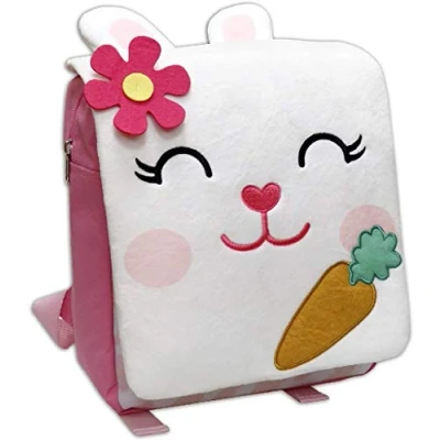 Imagen de Bagoose Animals Mochila Infantil Conejo, Con cremallera, Varios compartimentos, Tamaño 26 cms, Color blanco, Producto oficial (CyP Brands)