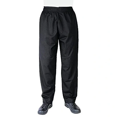Imagen de Vegas Negro Cocineros Pantalones polialgodón. Talla L (38 40 &quot;).