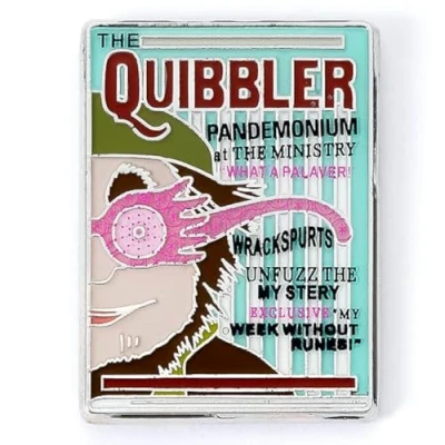 Imagen de Pin oficial de Harry Potter Quibbler, talla única, Chapado en plata