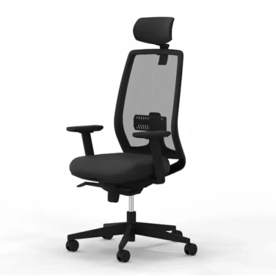 Imagen de Spacio Delaoliva New Light Carbon Black Silla operativa de Escritorio, Ergonómica Profesional, certificada 120kg, Fabricada 100% en España