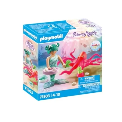 Imagen de PLAYMOBIL Princess Magic 71503 Sirena con Pulpo Que Cambia de Color, diversión Cambio Color en Agua Tibia, Juegos rol imaginativos, Juguetes para niños a Partir 4 años