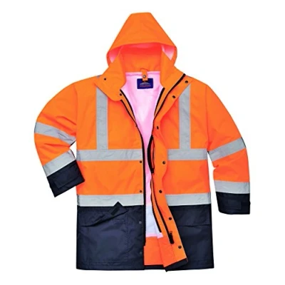 Imagen de Portwest Parka 5 En 1 Executive De Alta Visibilidad, Tamaño: 4XL, Color: Naranja/Marino, S768ONR4XL
