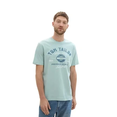 Imagen de TOM Tailor MIT LOGO Camiseta estampada, Hombre, Talla: XL, White moss