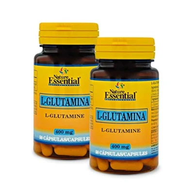 Imagen de Nature Essential L Glutamina 400 mg Pack 2 Uds 50 Cápsulas Ayuda al Estado Celular y la Reparación del Tejido Favorece el Sistema Inmunológico