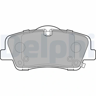 Imagen de DELPHI LP3295 Juego de pastillas freno con avisador acústico desgaste Chapa antichirridos sin accesorios HYUNDAI: H350 Bus