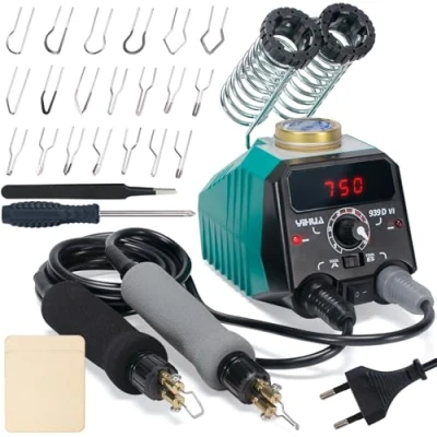Imagen de YIHUA 939D VI Kit de quema grabador madera doble pluma con pantalla digital 20 puntas alambre, desmontable, pinzas utilizadas como herramienta