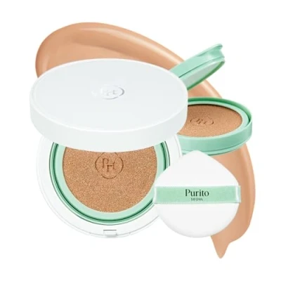 Imagen de PURITO SEOUL Wonder Releaf Centella BB Cushion #13 Neutral Ivory, Foundation, Korean Centella, Makeup Long Lasting, Flawless Coverage, K Beauty, 15 g, 0,52 fl.oz