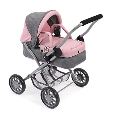 Imagen de Bayer Chic 2000 555 15 Smarty Cochecito para muñecas a Partir de 2 años, Color Gris y Rosa