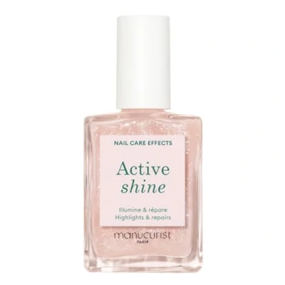 Imagen de MANUCURIST Active Shine Nude Esmalte de Uñas Fortalecedor Iluminador Origen Orgánico: Extracto Remolacha AHA, Nutritivo, Endurecedor Uñas, Hidratante