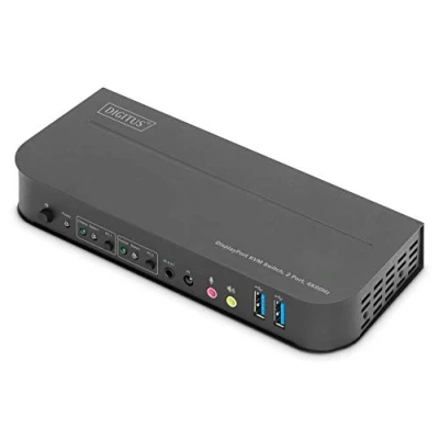 Imagen de DIGITUS Conmutador KVM, 2 puertos, 4K60Hz, entradas DP, 1 salida DP/HDMI