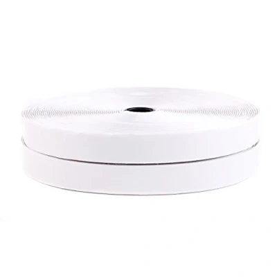 Imagen de TUKA 25m x 20mm Hook y Loop Bandas Autoadhesivo, 20 mm de ancho, Gancho bucle cinta, vuelta Auto adhesivo Cinta rollo, Bucle, blanco, TKB5008 white