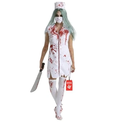 Imagen de Morph Disfraz Enfermera Zombie Mujer, Disfraces Halloween Zombi Zombie, Mujer Talla L