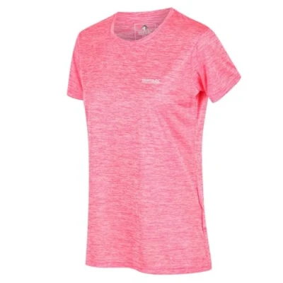 Imagen de Regatta Fingal V Camiseta De Deporte Manga Corta Y Tejido Secado Rápido con Estampado Gráfico T Shirts/Polos/Vests, Mujer, Neon Pink Marl, 8