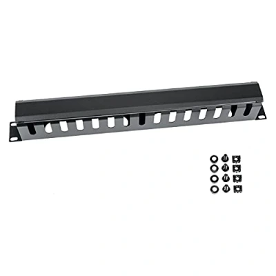 Imagen de HMF 65451 02 Gestión de cables con cubierta para gabinete servidor 19&quot; 1U Negro