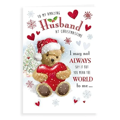 Imagen de Regal Publishing Tarjeta de Navidad para marido (22,8 x 15,2 cm)