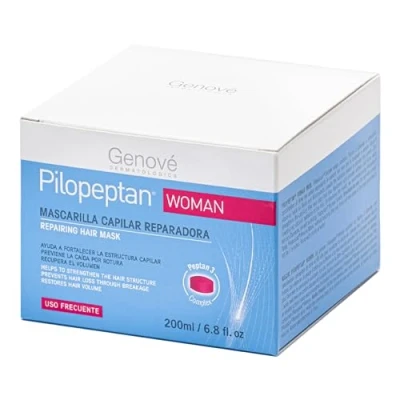 Imagen de Pilopeptan Woman Mascarilla Anticaída Capilar Mujer Cabello Frena la Caida, Rotura y Fortalece, Voluminiza, Nutre, Mejora Densidad Elasticidad el Pelo 200 ml