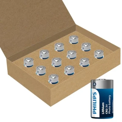 Imagen de Philips Lithium 3 Volt CR2, baterías optimas para cámaras, Luces de Flash y Sistema Alarma, Paquete 12