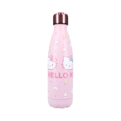 Imagen de My sweety pop Botella Hello Kitty de acero inoxidable para niño, adulto, comida, 22,5 cm, 700 ml, hidratación, idea regalo, botella, color rosa